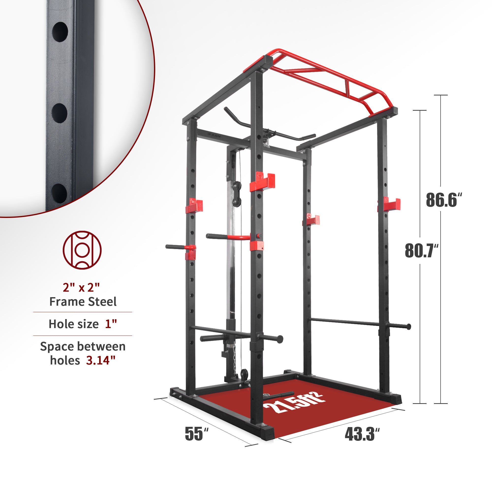 Calisthenics Cage Rig - D100 Pro | Modular | Multi-pulling bars